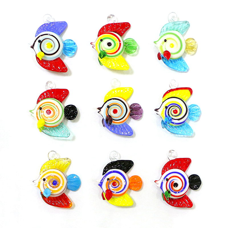 Marine Aquarium Orp - Kleurrijke miniatuur tropische vis glazen hanger
