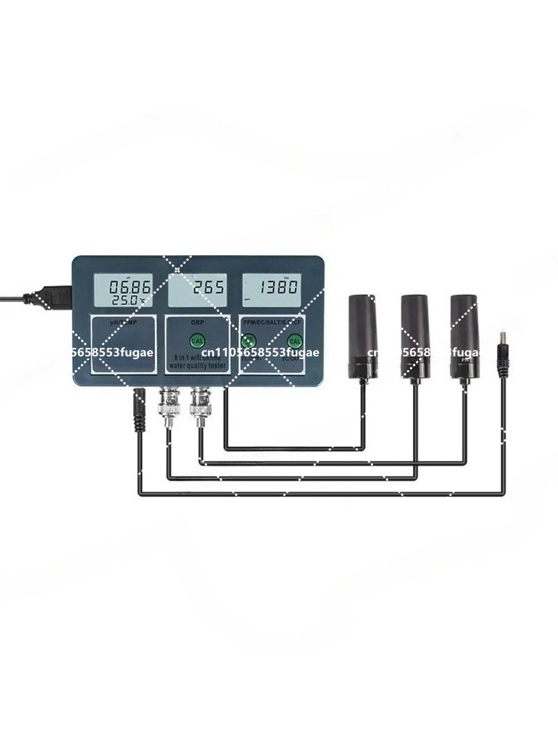 Marine Aquarium Orp - Zeeaquarium Waterkwaliteitstester, WiFi 8-in-1 PH/ORP/Zoutgehalte/CF Online