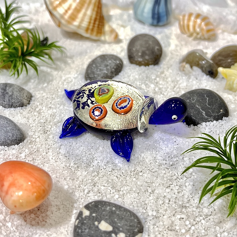 Marine Aquarium Orp - Handgemaakt mini glazen schildpad figuurtje, schattig