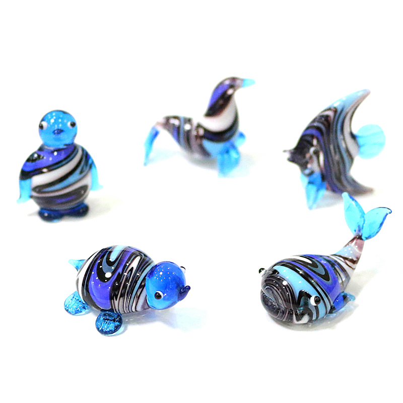 Marine Aquarium Orp - Murano Glas Marine Animal Mini Beeldje