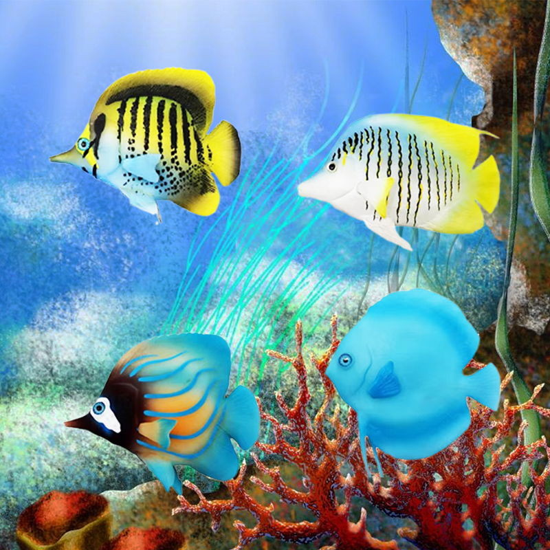 Marine Aquarium Orp - Nieuwe Gesimuleerde Siliconen Lichtgevende Vissen Plastic