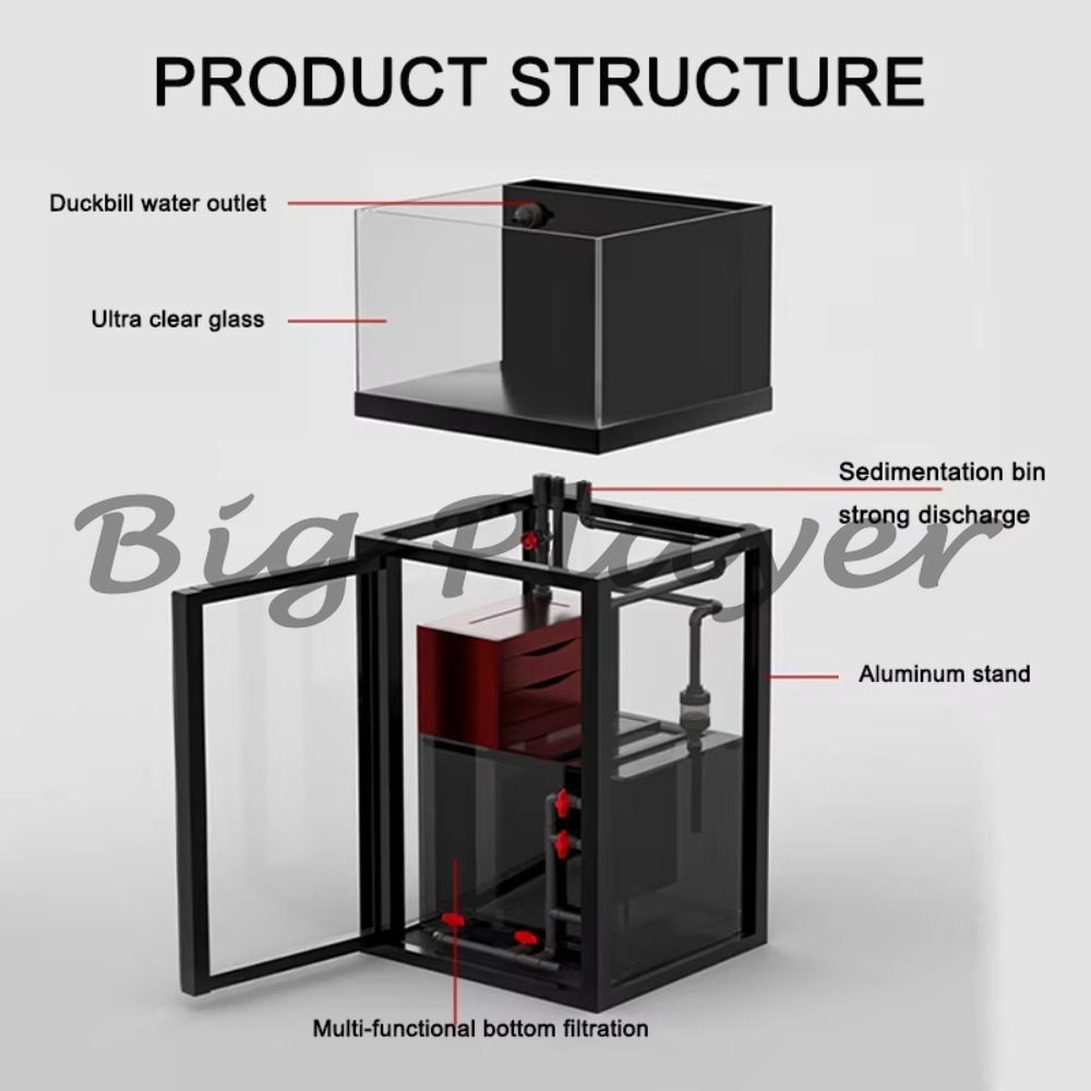 Glazen mini zoutwater aquarium - Aquarium Marine Salt recensie en prijs