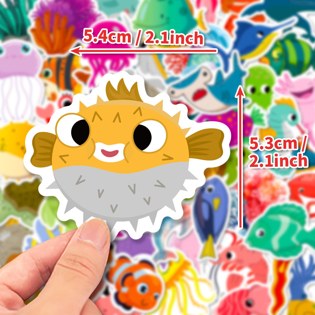 50 stuks zeeleven stickers dol - Aquarium And Marine recensie en prijs